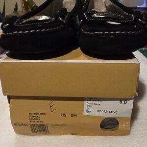 Michael Kors Black Suede Loafers